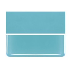 Bullseye Turquoise Blue - Opalescent - 2mm - Thin Rolled - Fusible Glass Sheets