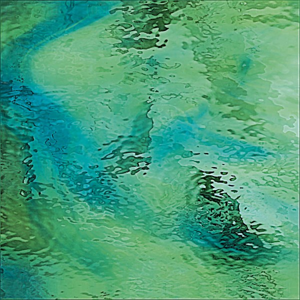 Spectrum Pale Green and Aqua Blue - Waterglass - 3mm - Non-Fusible Glass Sheets