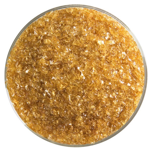 Bullseye Frit - Medium Amber - Medium - 450g - Transparent