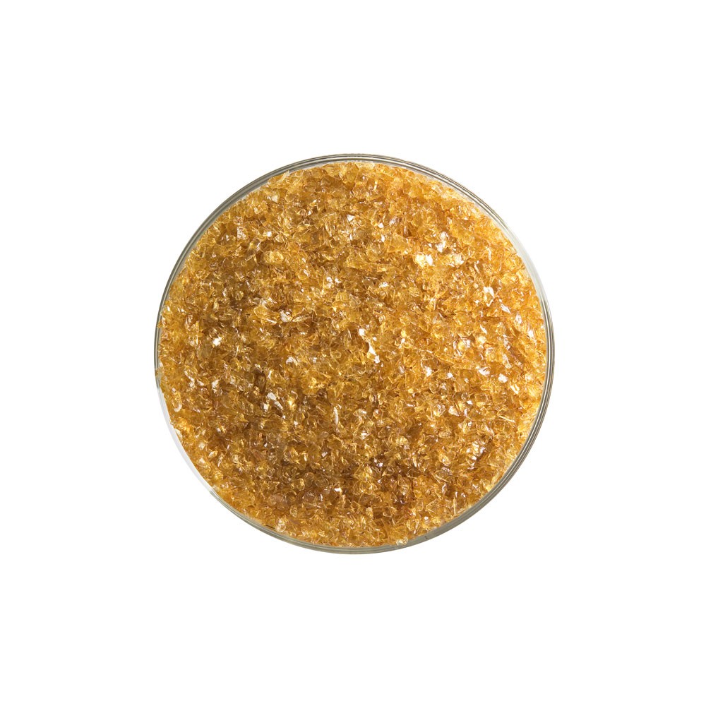 Bullseye Frit - Medium Amber - Medium - 450g - Transparent
