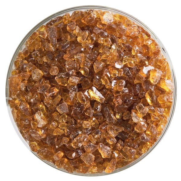 Bullseye Frit - Medium Amber - Coarse - 450g - Transparent