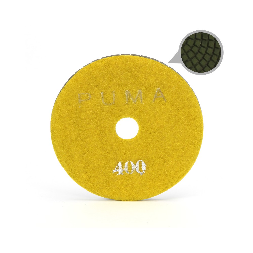 Smoothing Pad Diamond Resin - 100mm - 400 grit - Yellow