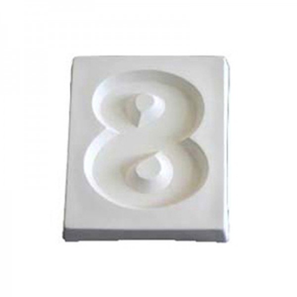 Number 8 - 12.1x10x1.9cm - Opening: 9.5x7.8cm - Fusing Mould