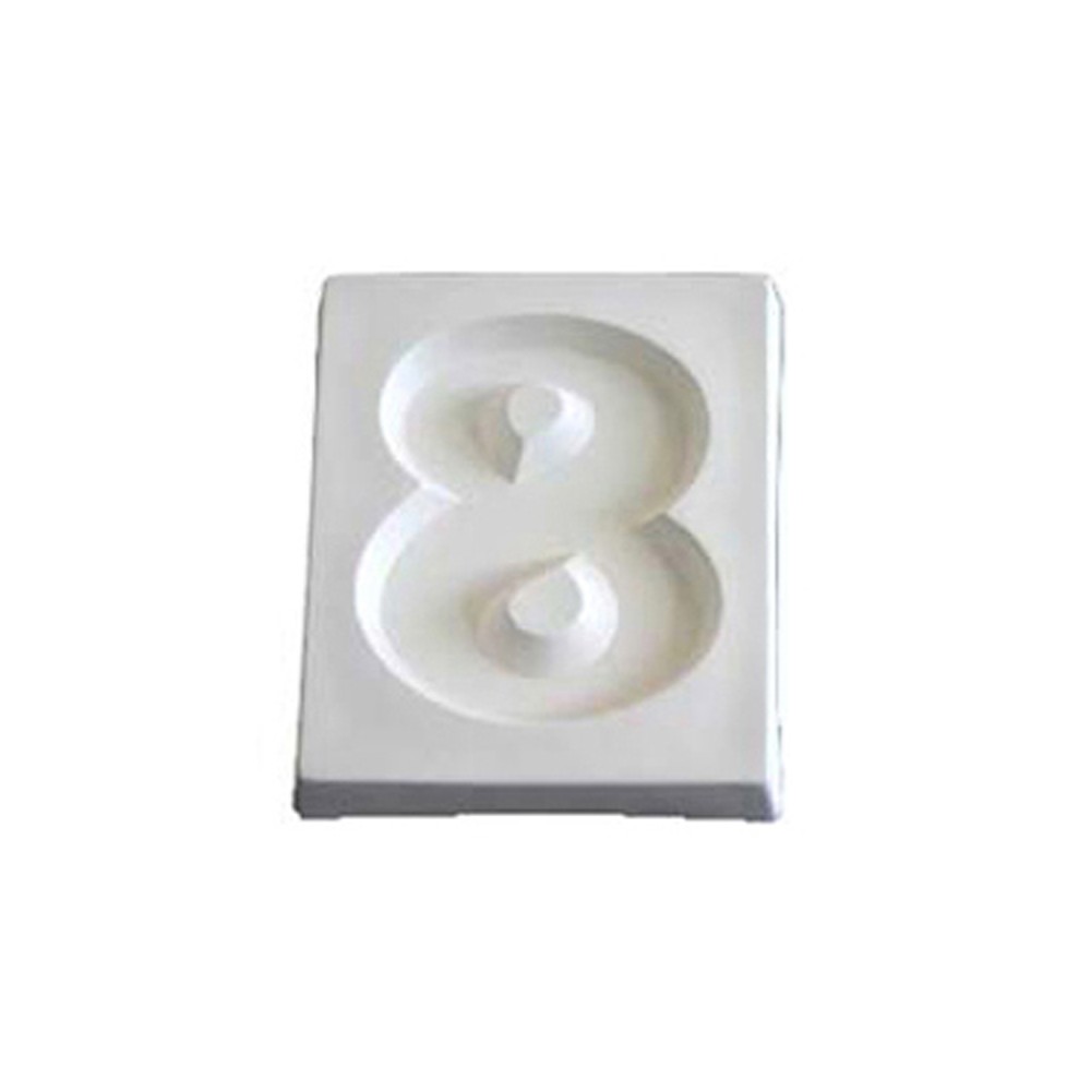 Number 8 - 12.1x10x1.9cm - Opening: 9.5x7.8cm - Fusing Mould