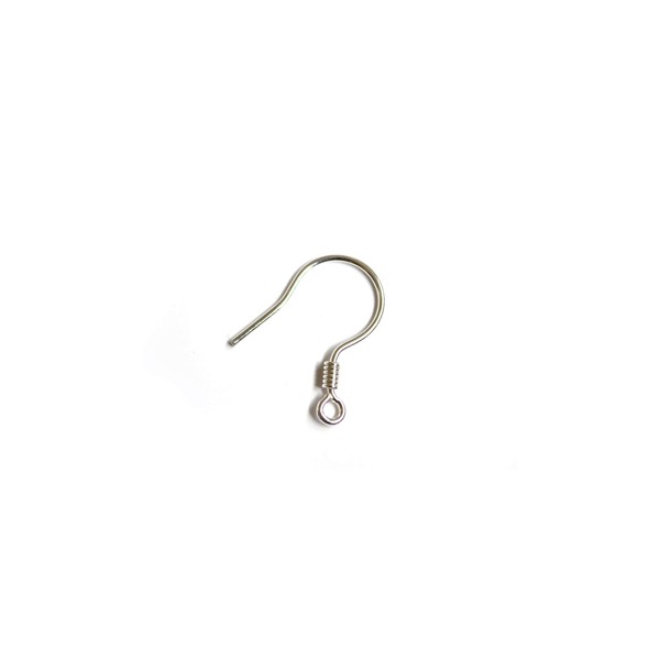 Ear Wire with Loop and Coil - Silver 925 - 1 pair
