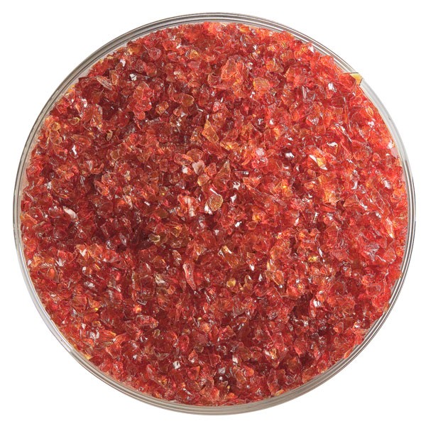 Bullseye Frit - Garnet Red - Medium - 450g - Transparent