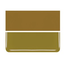 Bullseye Golden Green - Opalescent - 3mm - Fusible Glass Sheets