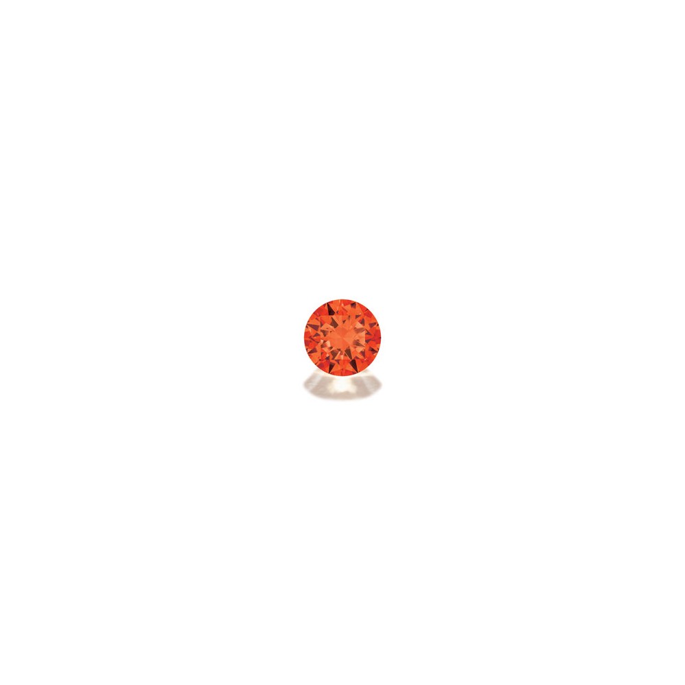 Cubic Zirconia - Orange - Round - 10mm - 1pc