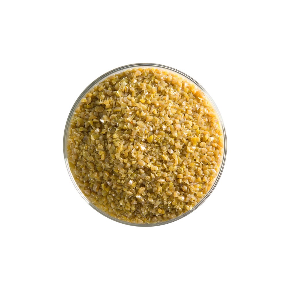 Bullseye Frit - Golden Green - Medium - 450g - Opalescent