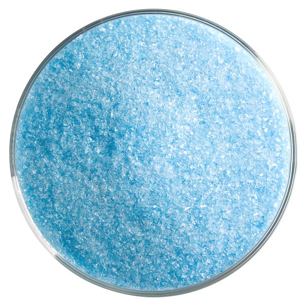 Bullseye Frit - Light Turquoise Blue - Fine - 450g - Transparent