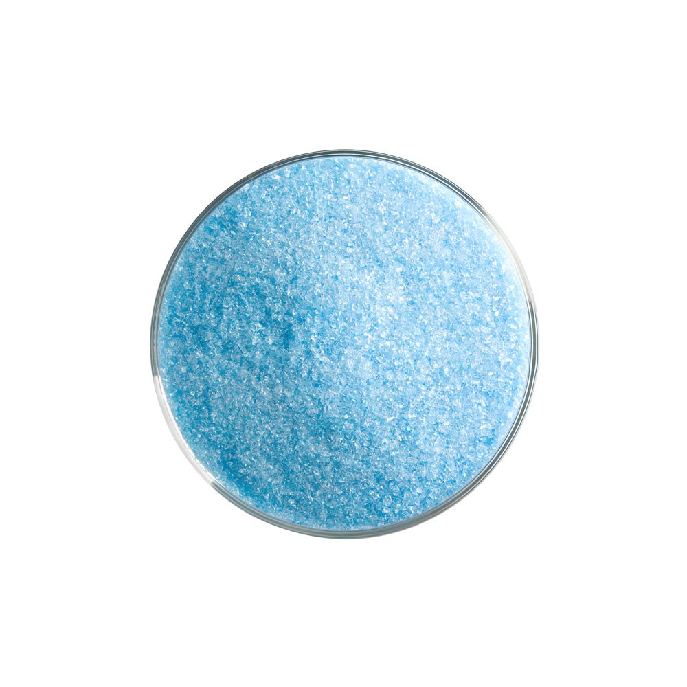 Bullseye Frit - Light Turquoise Blue - Fine - 450g - Transparent