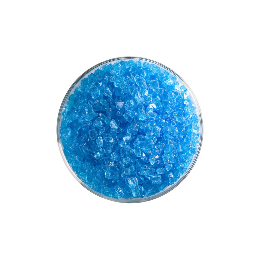 Bullseye Frit - Light Turquoise Blue - Coarse - 450g - Transparent