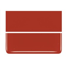 Bullseye Tomato Red - Opalescent - 2mm - Thin Rolled - Fusible Glass Sheets