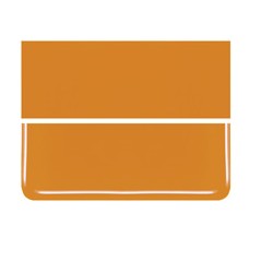 Bullseye Tangerine Orange - Opalescent - 2mm - Thin Rolled - Fusible Glass Sheets
