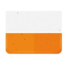 Bullseye Light Orange Striker - Transparent - 3mm - Fusible Glass Sheets