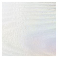 Bullseye Clear - Transparent - Reed Texture Irid - 3mm - Fusible Glass Sheets