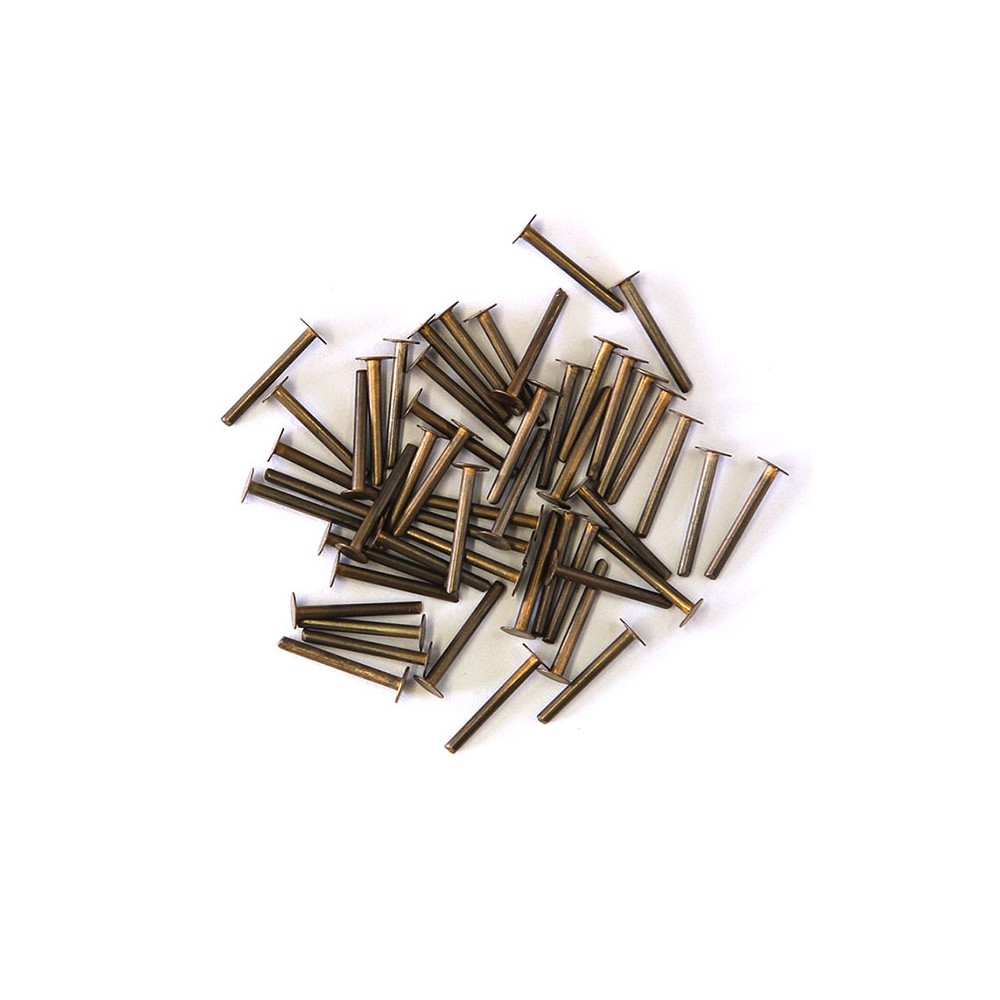 Brass Rivets - 50pcs - 1.3mm