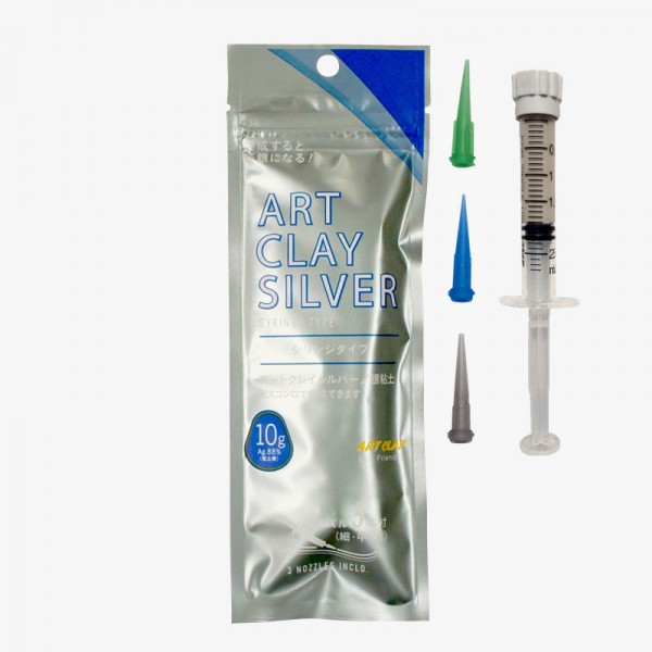 Art Clay Silver - Syringe with 3 Nozzles - 10g