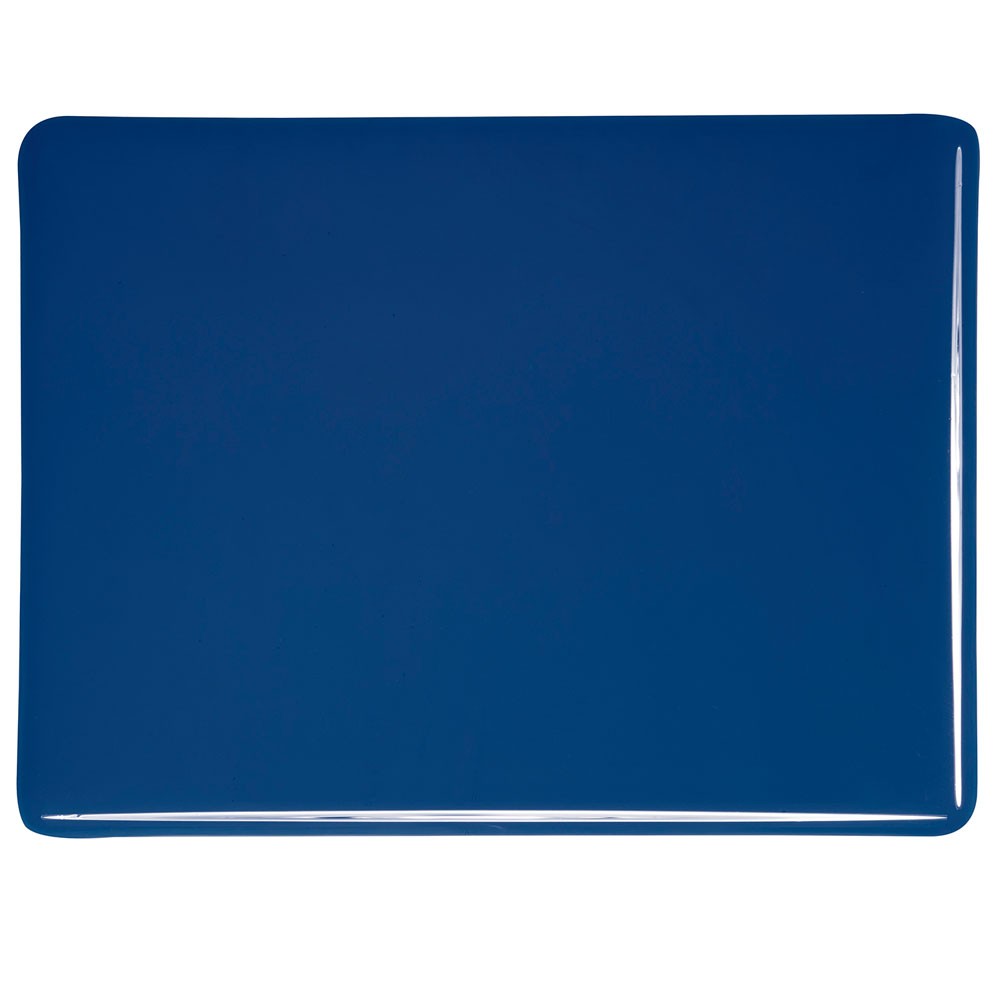 Bullseye Indigo Blue - Opalescent - 2mm - Thin Rolled - Fusible Glass Sheets