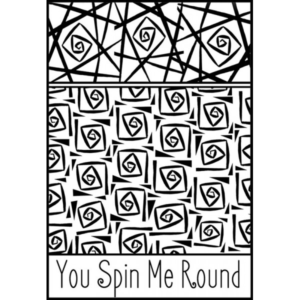 Rubber Stamp Mat - You spin me round - 10x12.5cm