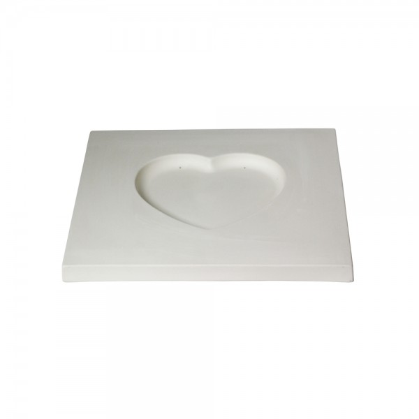 Flat Heart Slumper - 30x31x2.2cm - Fusing Mould