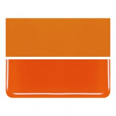 Bullseye Khaki Orange - Opalescent - 2mm - Thin Rolled - Fusible Glass Sheets            