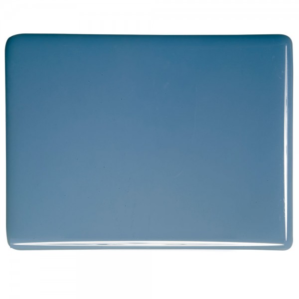Bullseye Dusty Blue - Opalescent - 2mm - Thin Rolled - Fusible Glass Sheets            