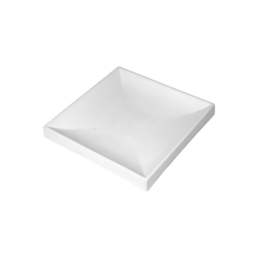 Sloped Square Plate - 13.9x14x2.2cm - Base: 5.1x5.1cm - Fusing Mould