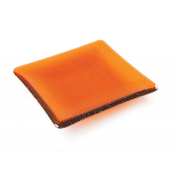 Sloped Square Plate - 13.9x14x2.2cm - Base: 5.1x5.1cm - Fusing Mould