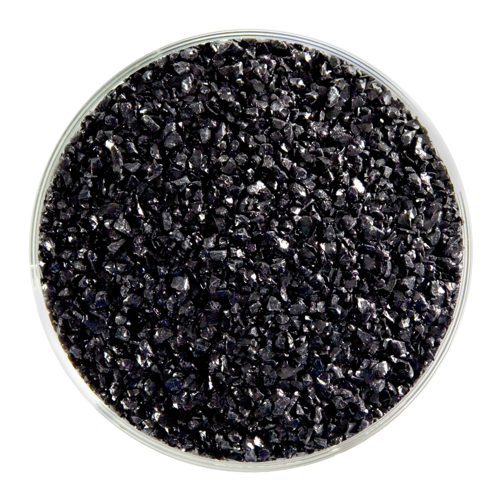 Bullseye Frit - Stiff Black - Medium - 450g - Opalescent
