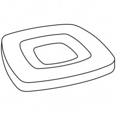 Round Edge Square Platter - 36.5x36.5x2.9cm - Base: 23x23cm - Fusing Mould